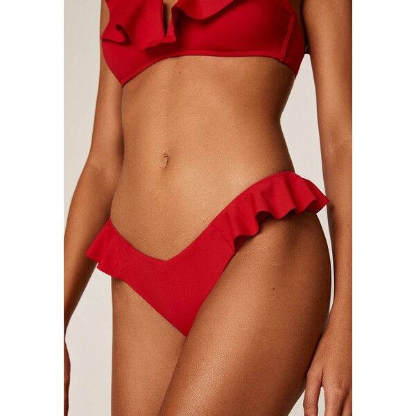OYSHO MIT VOLANT Dół od bikini red OY181I0B4