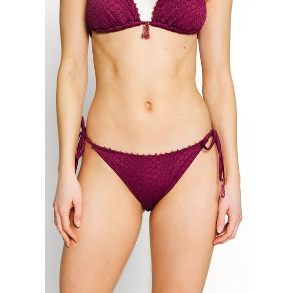 Women Secret SIDE STRING BRASILIEN BRIEF Dół od bikini aubergine WS581I00R