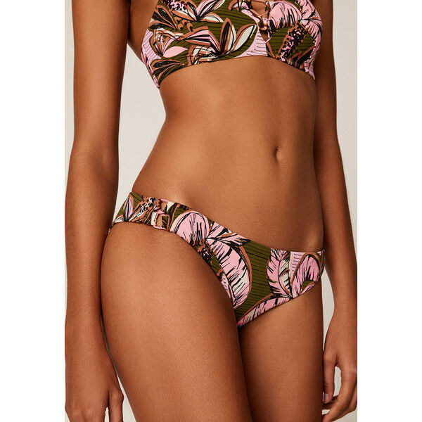 OYSHO KLASSISCHES BIKINIHÖSCHEN MIT PALMENPRINT 30723373 Dół od bikini multi-coloured OY181I0BE