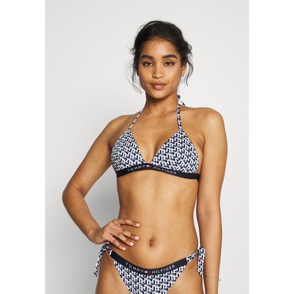 Tommy Hilfiger CORE SOLID TRIANGLE FIXED Góra od bikini white TO181J01O