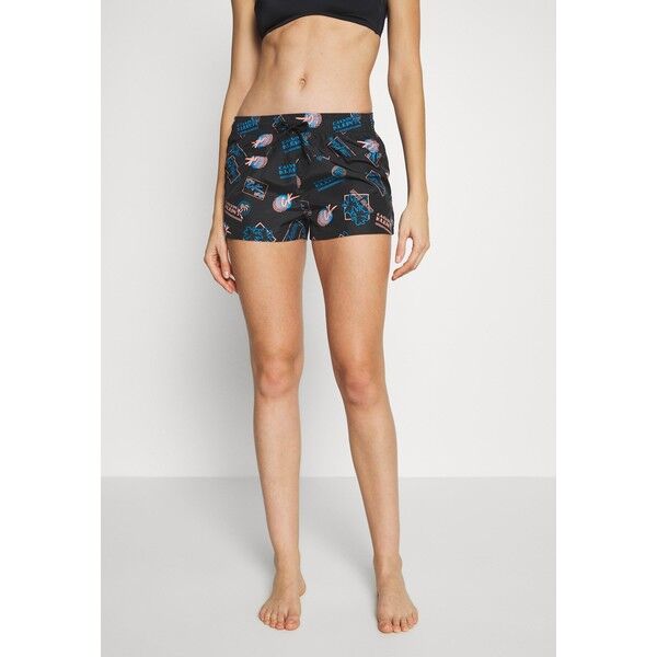 Calvin Klein Swimwear WAVE PRINTED SHORT Dół od bikini black C1781H00Q