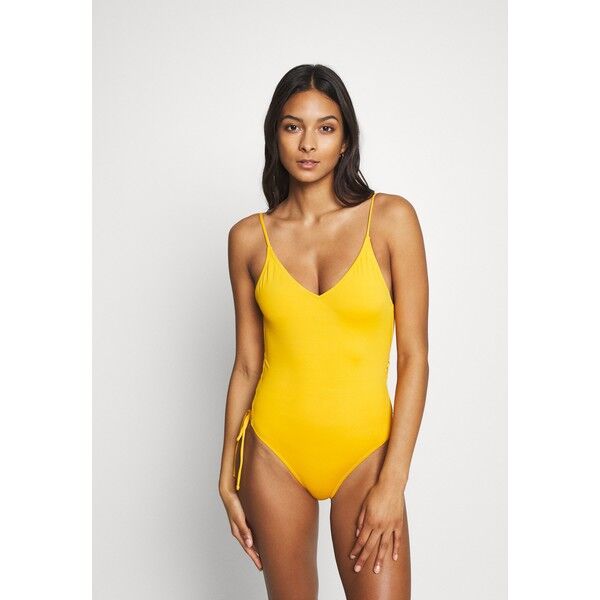 Pieces PCJYLLE SWIMSUIT Kostium kąpielowy golden yellow PE381G00I