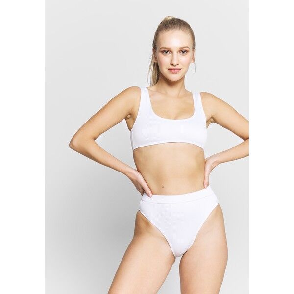 Missguided SCCOP NECK HIGH LEG SET Bikini white M0Q81L01O