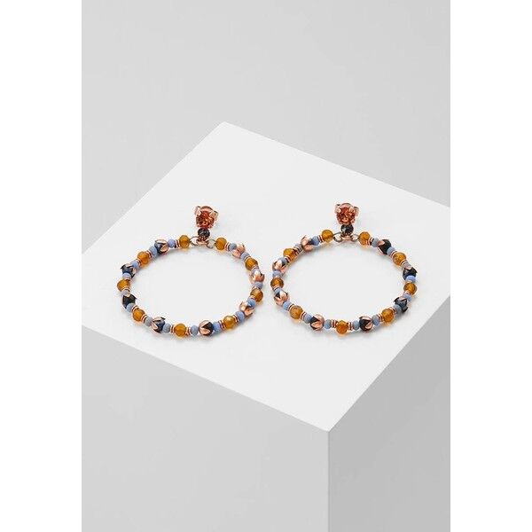 Konplott BEAT OF THE BEADS Kolczyki blue/brown K2851L06T