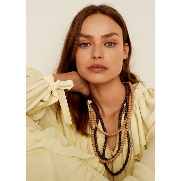 Mango Naszyjnik cintu Brązowy 67035722-CINTU-LM