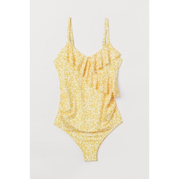 H&M MAMA Kostium kąpielowy 0716545004 Żółty/Małe kwiaty