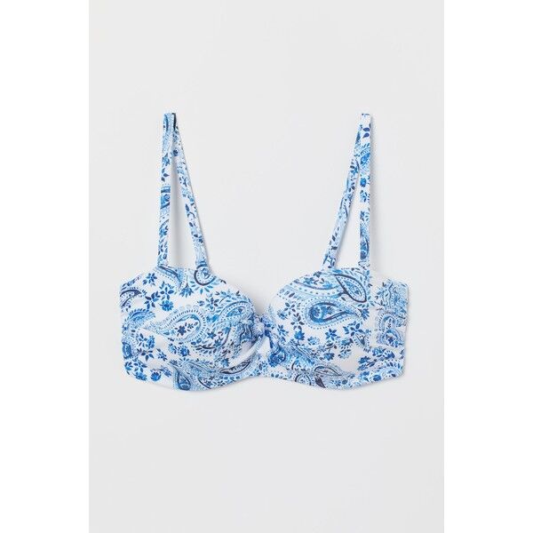 H&M Góra od kostiumu 0589599017 Biały/Niebieski paisely