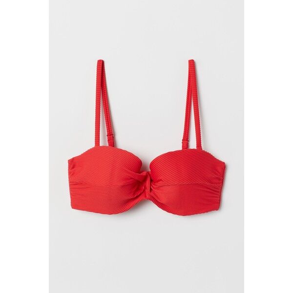 H&M Góra od kostiumu 0589599017 Czerwony/Prążki