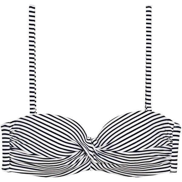 H&M Góra od kostiumu 0589599017 Biały/Niebieskie paski