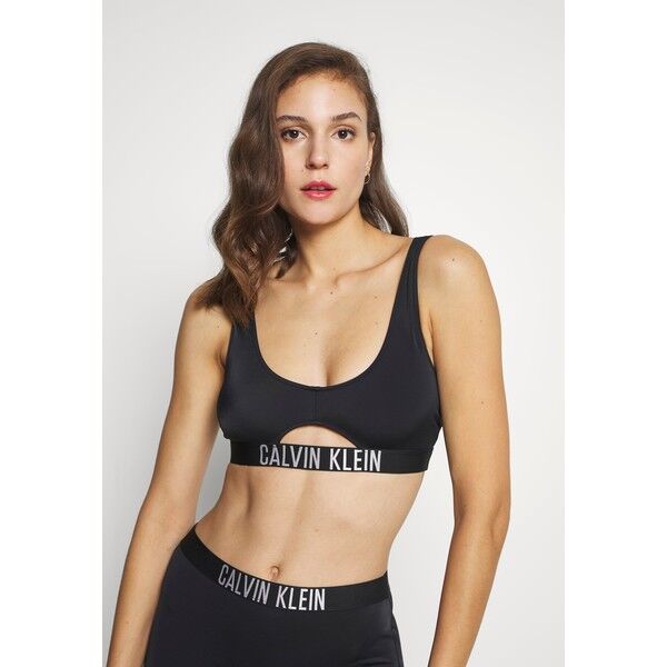 Calvin Klein Swimwear INTENSE POWER CUT OUT Góra od bikini black C1781J01H