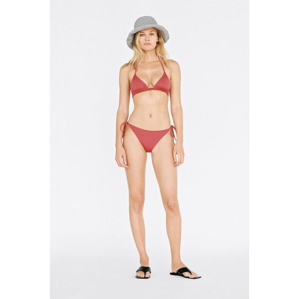 Zara TOP OD BIKINI O TRÓJKĄTNYM KROJU Ceglany 0594/004