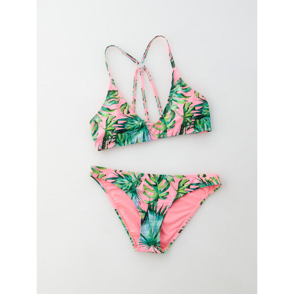 Sinsay Dwuczęściowe bikini z nadrukiem w liście XT623-MLC