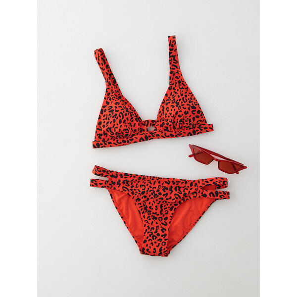 Sinsay Dwuczęściowe bikini w panterkę XT601-23X