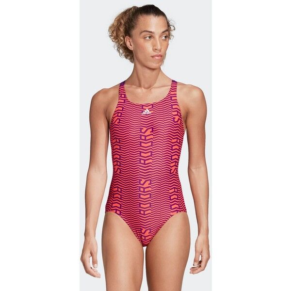 adidas Performance ADIDAS SH3.RO BRANDING SWIMSUIT Kostium kąpielowy orange/purple AD581L010