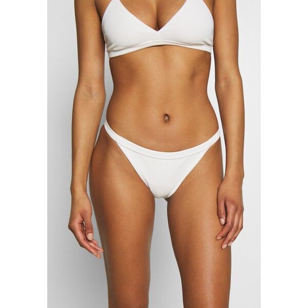 Weekday FARAWAY RIBBED SWIM BOTTOM Dół od bikini white WEB81I01B