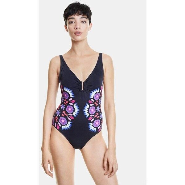 Desigual BIKI_NASAU Kostium kąpielowy black DE181G00A