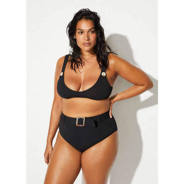 Mango Majtki wyciete vivian-i Czarny 67085708-VIVIAN-I-LV