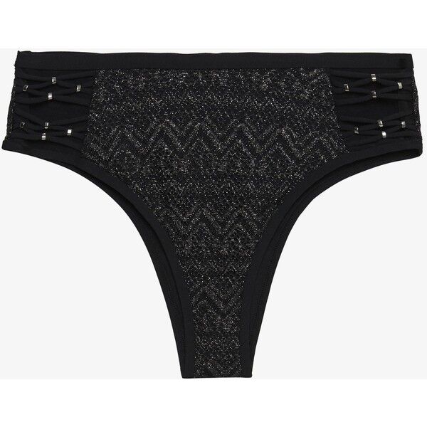 DORINA CURVES CORFU CROCHET HIGH WAIST BRIEF Dół od bikini black DOH81I00H