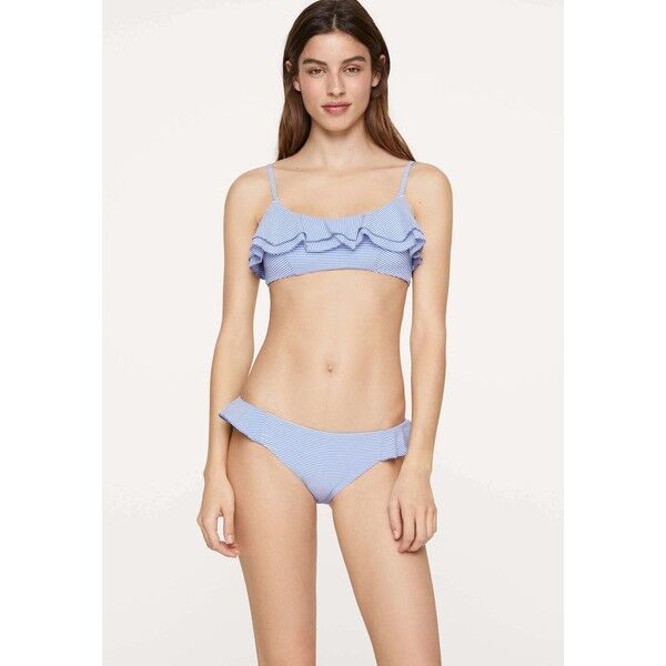 OYSHO KLASSISCHER SLIP AUS SEERSUCKER 32468370 Dół od bikini light blue OY181I0C9