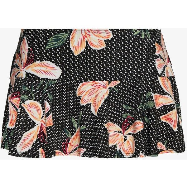 Evans HIBISCUS FLORAL PRINT SWIM SKIRT Dół od bikini black EW281I00D