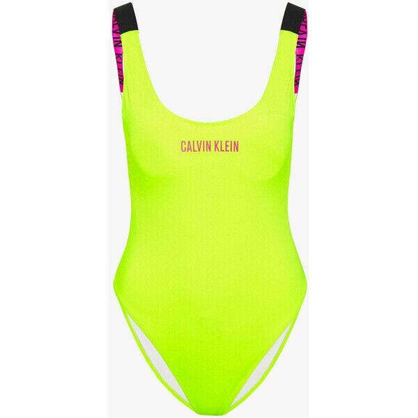 Calvin Klein Swimwear INTENSE POWER SCOOP ONE PIECE Kostium kąpielowy safety yellow C1781G00R