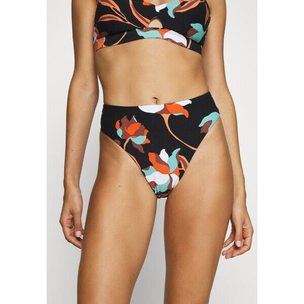 Seafolly FLOWERMARKETHIGH RISE Dół od bikini black S1981I05G