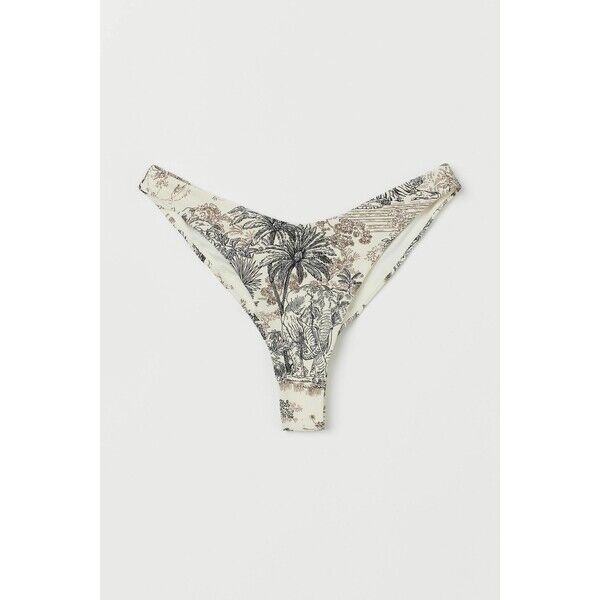 H&M Dół od kostiumu 0820866011 Kremowy/Wzór