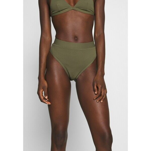 NA-KD STRUCTURED HIGH WAISTED BOTTOM Dół od bikini burnt olive NAA81I00E