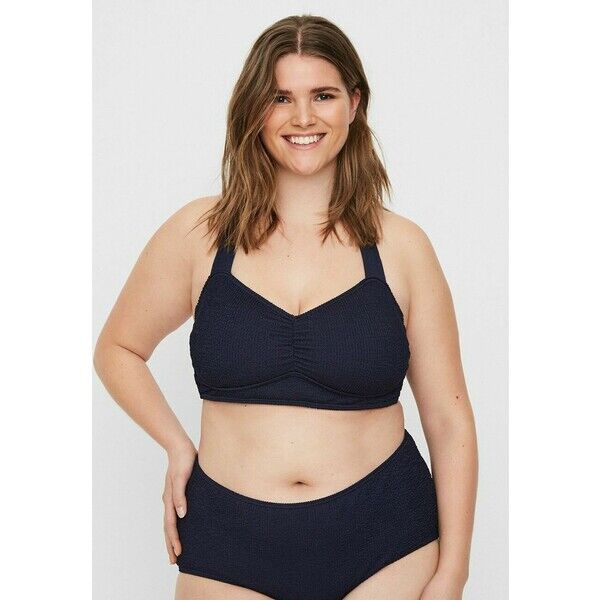 JUNAROSE by VERO MODA JUNAROSE BY VERO MODA BIKINI-TOP STRUKTUR Góra od bikini navy blazer JR481G00E