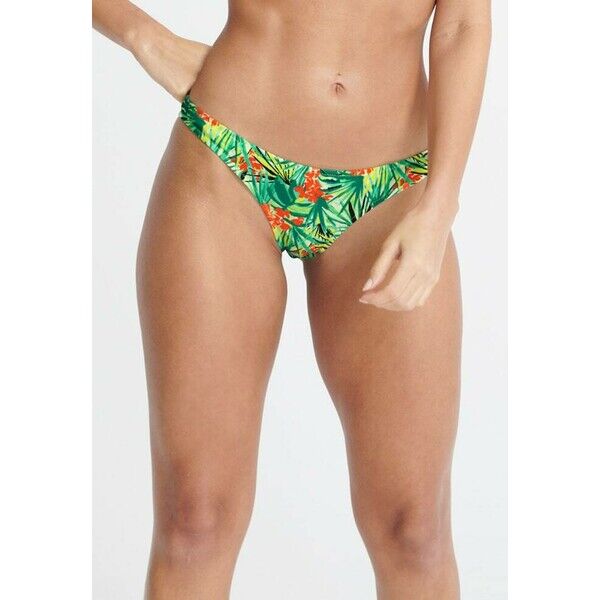 Superdry SUPERDRY NEO TROPICAL BIKINI BOTTOM Dół od bikini green print SU281I01B
