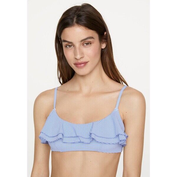 OYSHO SEERSUCKER-BIKINIOBERTEIL 32440370 Góra od bikini light blue OY181J064