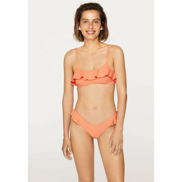 OYSHO RUFFLE Góra od bikini coral OY181J06F