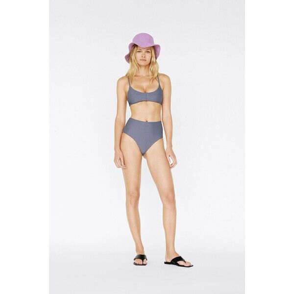 Zara DÓŁ OD BIKINI Z WYSOKIM STANEM Szaroniebieski 4354/003
