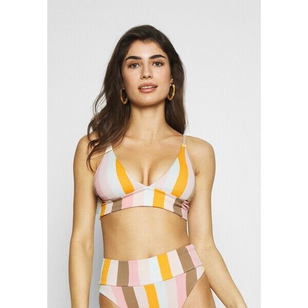 b'aerie TRIANGLE LONGLINE PRINTED G\xc3\xb3ra od bikini cheeky peach AEF81J008'