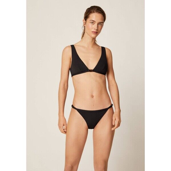 OYSHO BRAZILIAN-BIKINISLIP MIT BANDDETAILS 30733143 Dół od bikini black OY181I0BZ