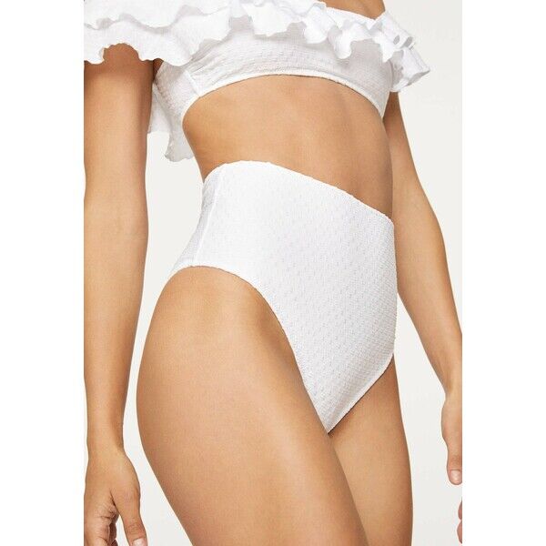 OYSHO PLUMETI 30735501 Dół od bikini white OY181I0D9