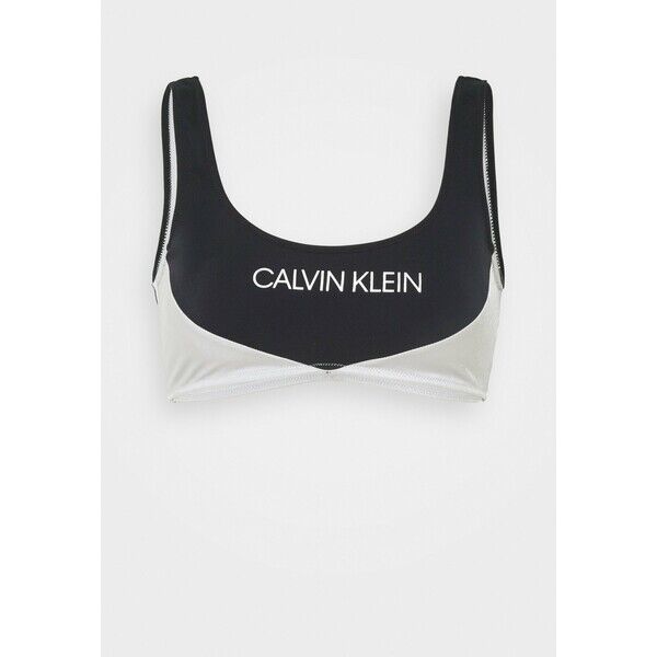 Calvin Klein Swimwear BLOCKING BRALETTE Góra od bikini black C1781J01Y