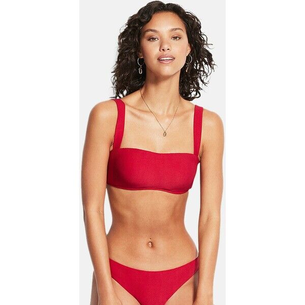 Seafolly CAPRI SEA BANDEAU BRA Góra od bikini ruby S1981J06B