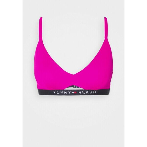 Tommy Hilfiger CORE SOLID LOGO BANDEAU STRUCTURED Góra od bikini pink glo TO181J022