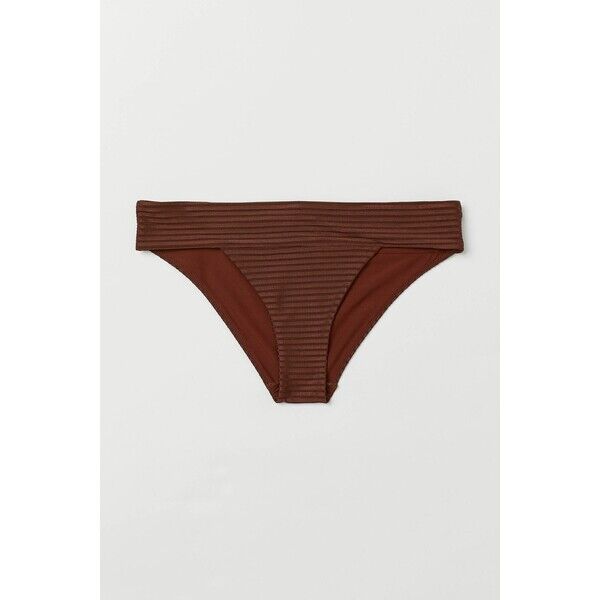 H&M Dół od kostiumu 0688537035 Ciemnobrązowy/Prążki