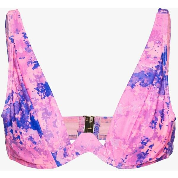 Wolf & Whistle NEON TIE DYE Góra od bikini pink WOC81J004