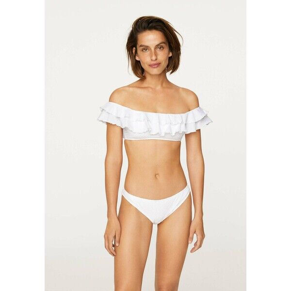 OYSHO PLUMETI 30723501 Dół od bikini white OY181I0DA