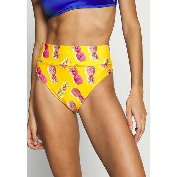 aerie CHEEKY HI RISE HI CUT PRINT Dół od bikini bright mustard AEF81I00K