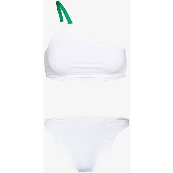 Missguided ONE SHOULDER PLAITED STRAP SET Bikini white M0Q81L02I