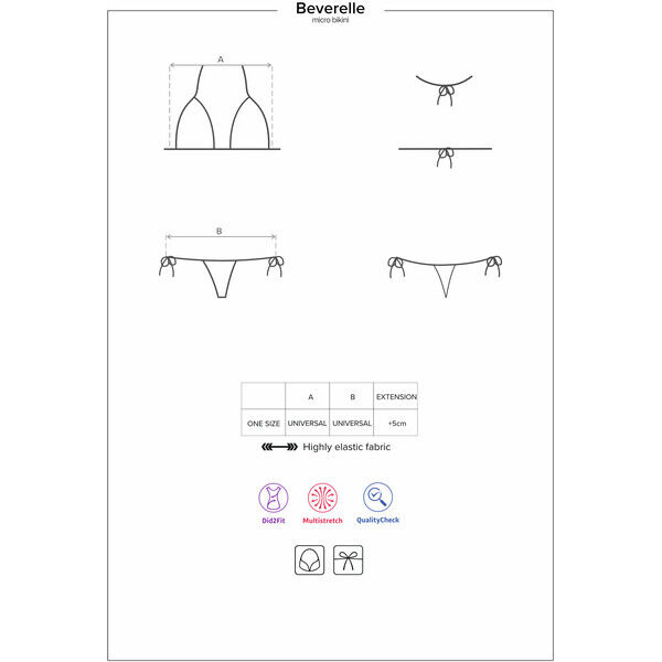 Obsessive Fioletowe micro bikini Beverelle