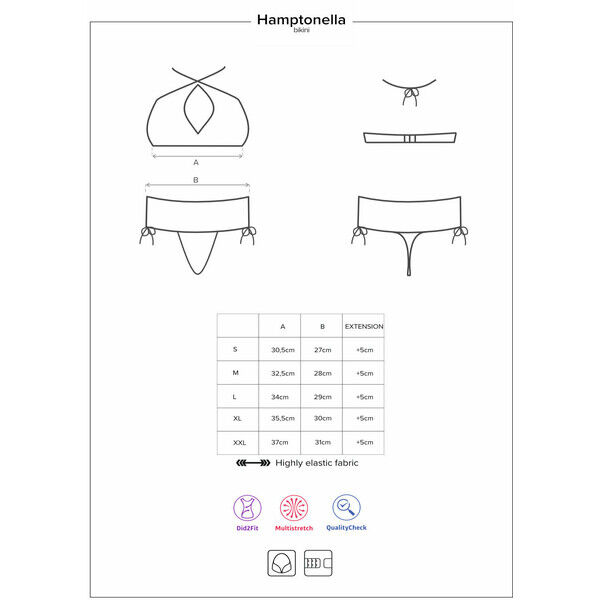 Obsessive Beżowe bikini Hamptonella