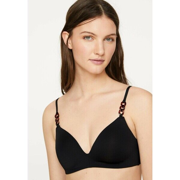 OYSHO MIT PERLEN Góra od bikini black OY181J066