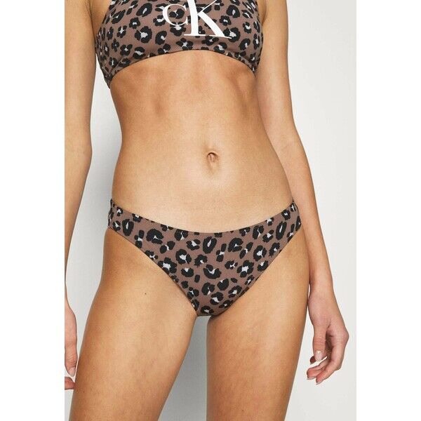 Calvin Klein Swimwear BIKINI PRINT Dół od bikini brown C1781I01U