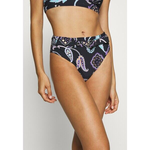 Seafolly ELDORADOHI RISE PANT WITH BELT Dół od bikini black S1981I059