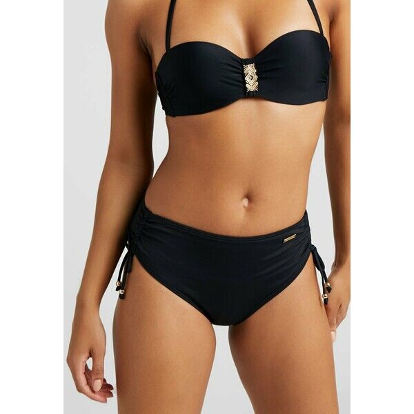 LASCANA PANTS GATHERED Dół od bikini black L8381I013